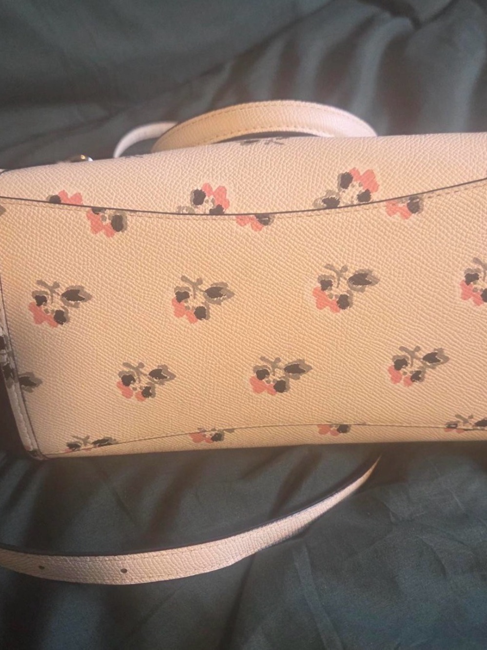 Coach Floral Print Leather Tote - Picture 3 of 13